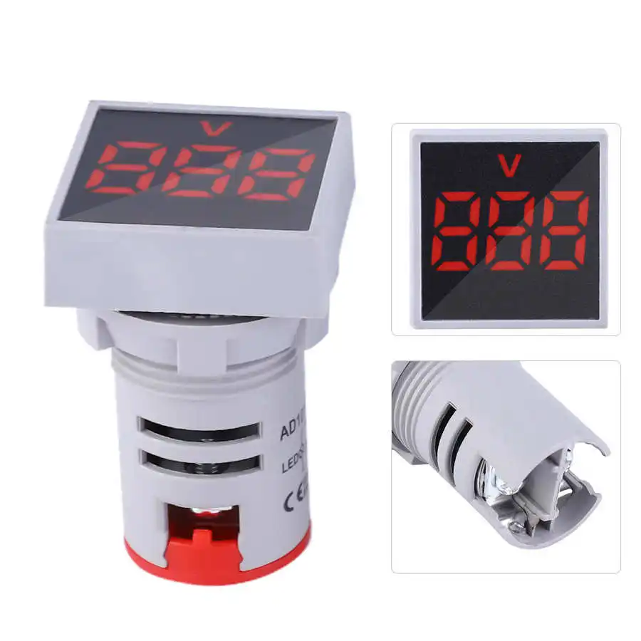 AC12 500V цифровой дисплей вольтметр светодиодный индикатор сигнал