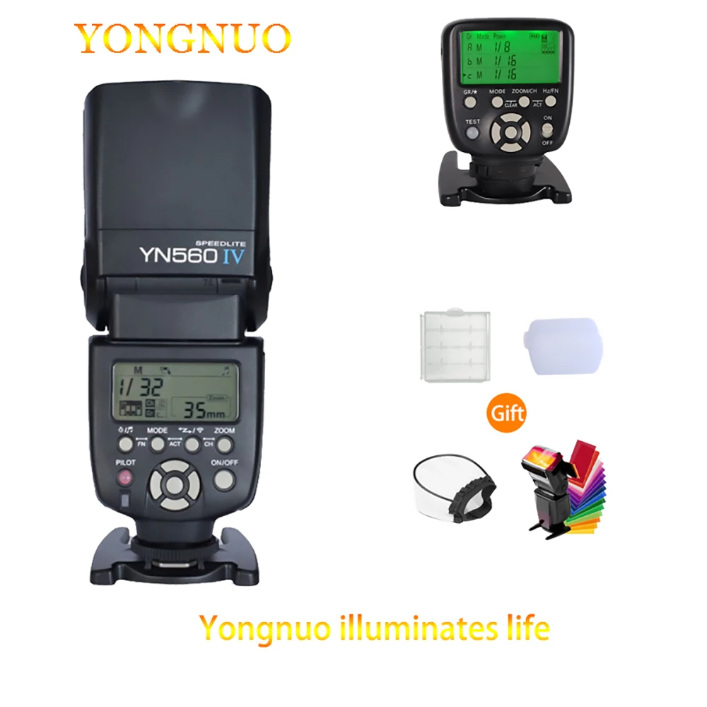 Вспышка Yongnuo YN560IV YN560 IV YN 560 с триггерным контроллером YongNuo YN560-TX II для камер Canon Nikon