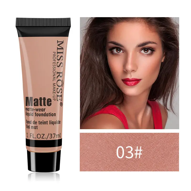 Miss Rose Natural Primer Makeup Matte Long Lasting Oil Control Liquid Foundation Cream Waterproof Concealer 37ml Cosmetic | Красота и