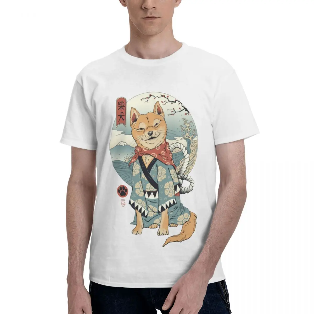 

Shiba Inu Classic T-Shirt Men's Casual Tees Short Sleeve Crew Neck T-Shirt Pure Cotton Printed Clothes