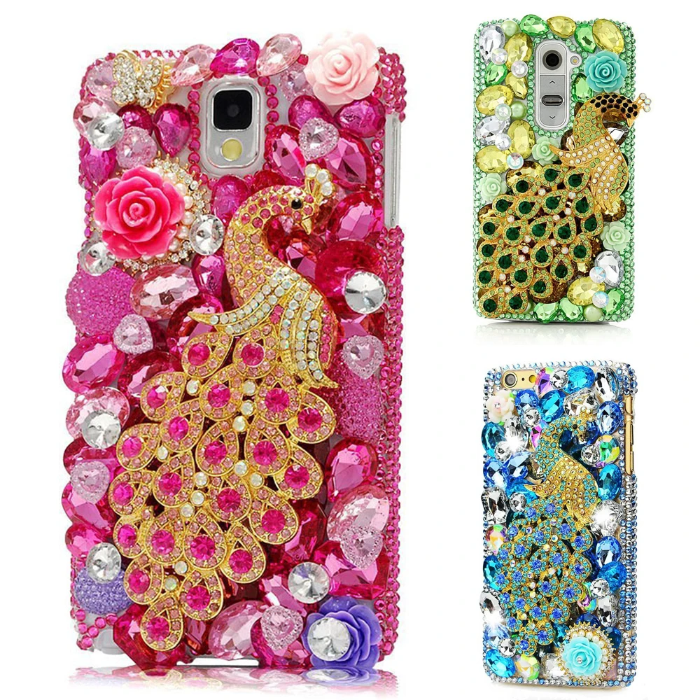 Чехол с блестящими бриллиантами и павлином + чехол со стразами для XiaoMi 8 lite 9T Pro A1 A2