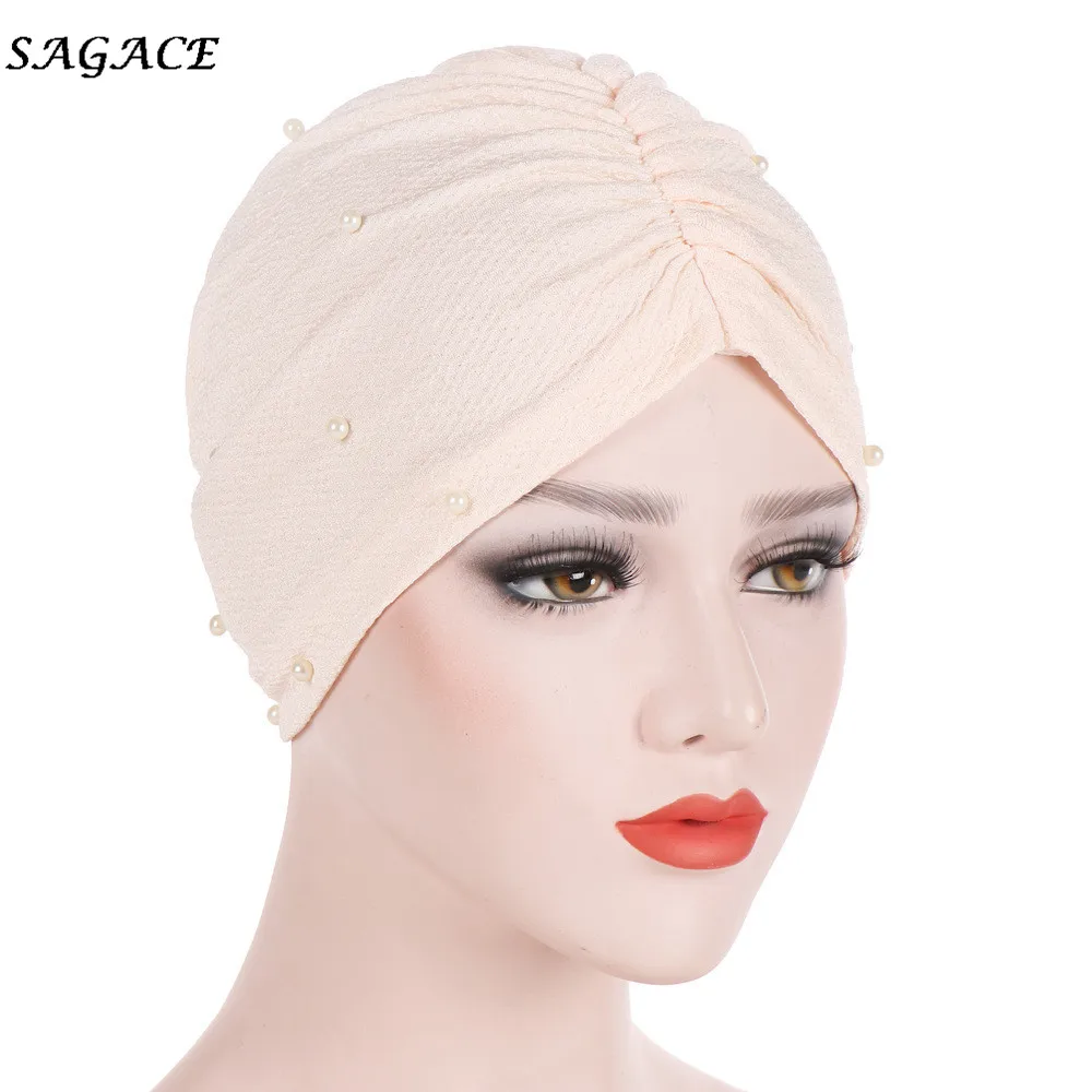 Шапка SAGACE Женская однотонная шляпа с бисером индийская мусульманская шапка