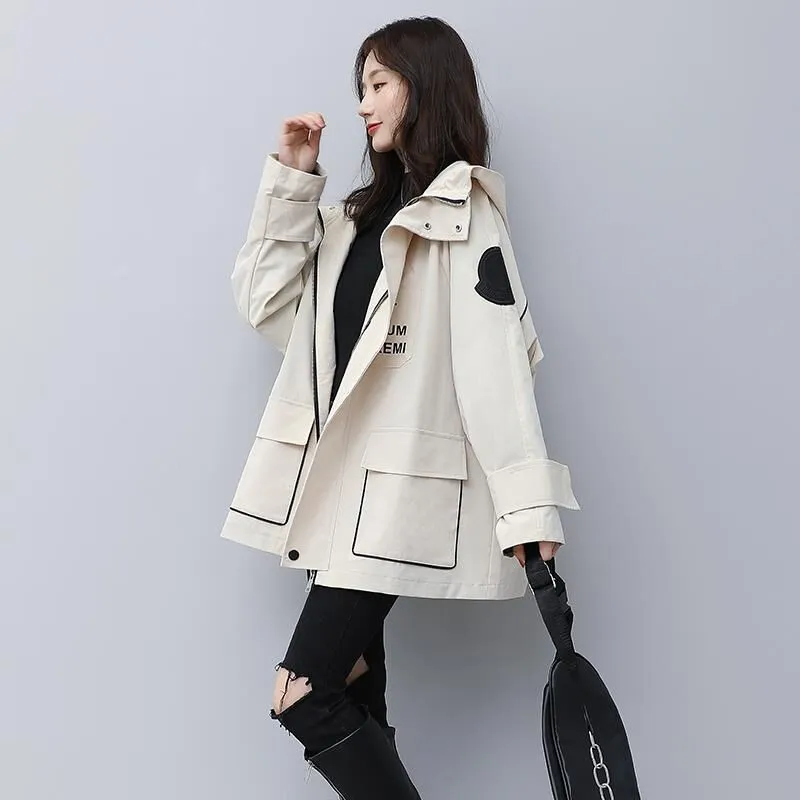 

Autumn New Harajuku Jacket Female Loose Plus Size Windbreaker Coat Women Chaqueta Mujer Casual Trench Jackets Coats Womens