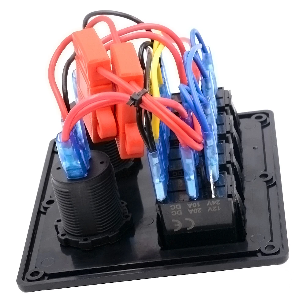 4 х клавишный кулисный выключатель для лодки двойной USB разъем прикуривателя