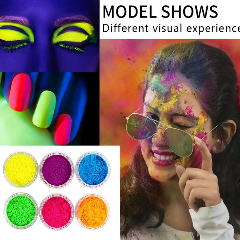 Новый фосфорный Пигментный Порошок для ногтей набор растушевки порошок