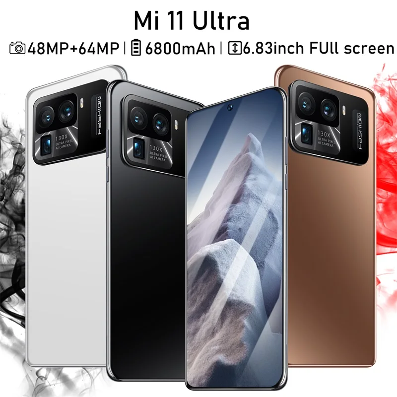 

Смартфон Mi 11 Ultra с глобальной разблокировкой, 16 ГБ + 512 ГБ, сотовый телефон на Android с 4G/Φ, 6,83 дюйма, 48 + 64 Мп, сотовый телефон с оригинальной камеро...