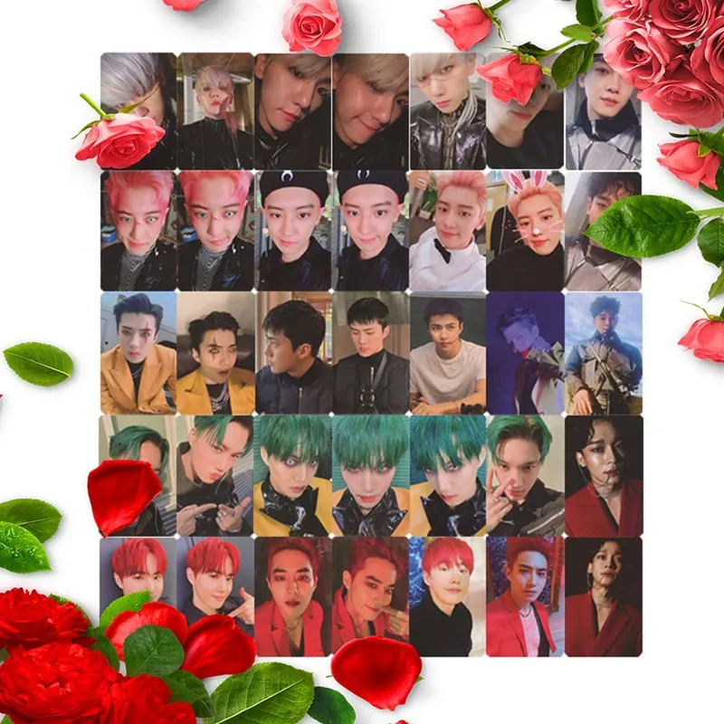 

6 Pcs/set KPOP EXO Regular Six OBSESSION Album Self Made Paper Cards K-POP Signature LOMO Photo Card Photocard