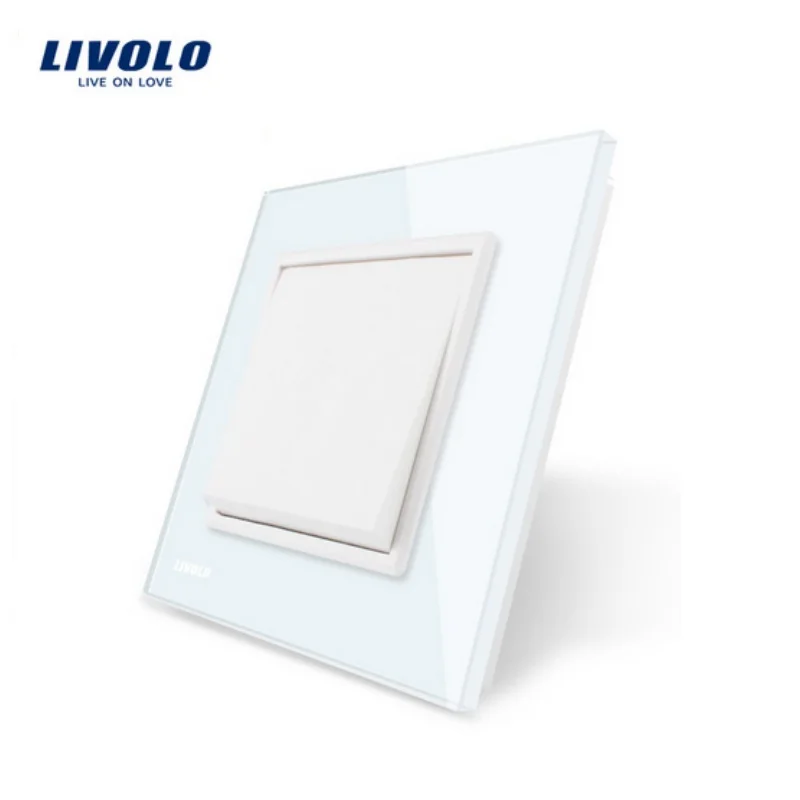 

Livolo Manufacturer EU Standard Push Button Switch,Luxury White Crystal Glass Panel, 1 Gang 1 Way , Mechanical switch,VL-C7K1-11
