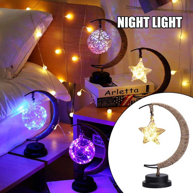 

The Enchanted Lunar Light Battery Powered/USB Rechargeable Desktop Ornament Home Bedroom Decor