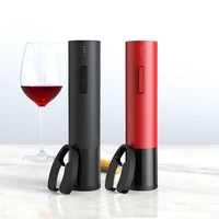 electric red wine bottle opener rechargeable stainless stee wine corkscrew with foil cutter with battery indicator for bar tool