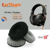 eartlogis velvet replacement ear pads for fostex t20rp mk3 t40rp mk3 t50rp mk3 headset parts earmuff cover cushion cups pillow