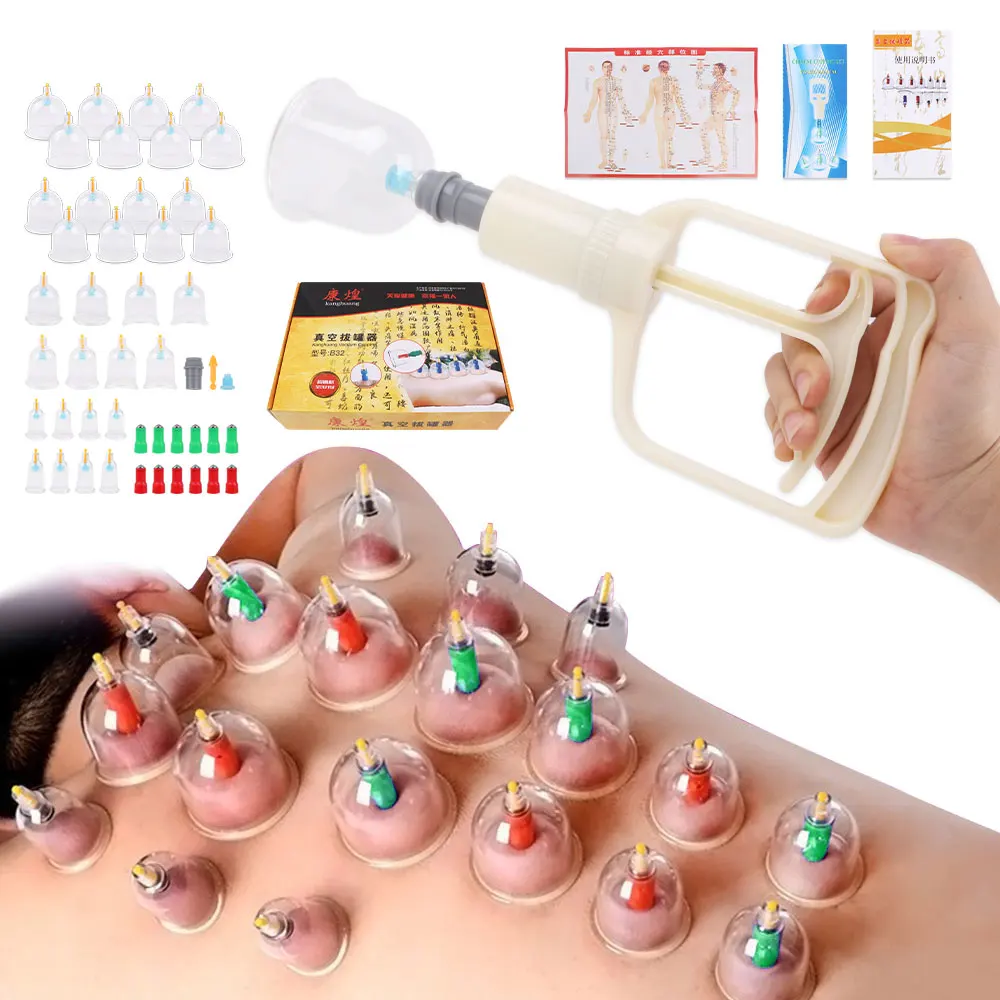 

32PCS Vacuum Can Apparatus Vacuum Cupping Jar on The Back Banks Massage Jars Suction Cupping Cup Health Care Anti-cellulite