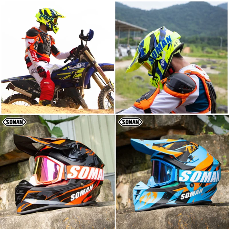 Soman Casco крутой гоночный шлем для мотокросса Ece Healmet горные шлемы Helt Dirt Bike Motocicleta Motosiklet cask модульный