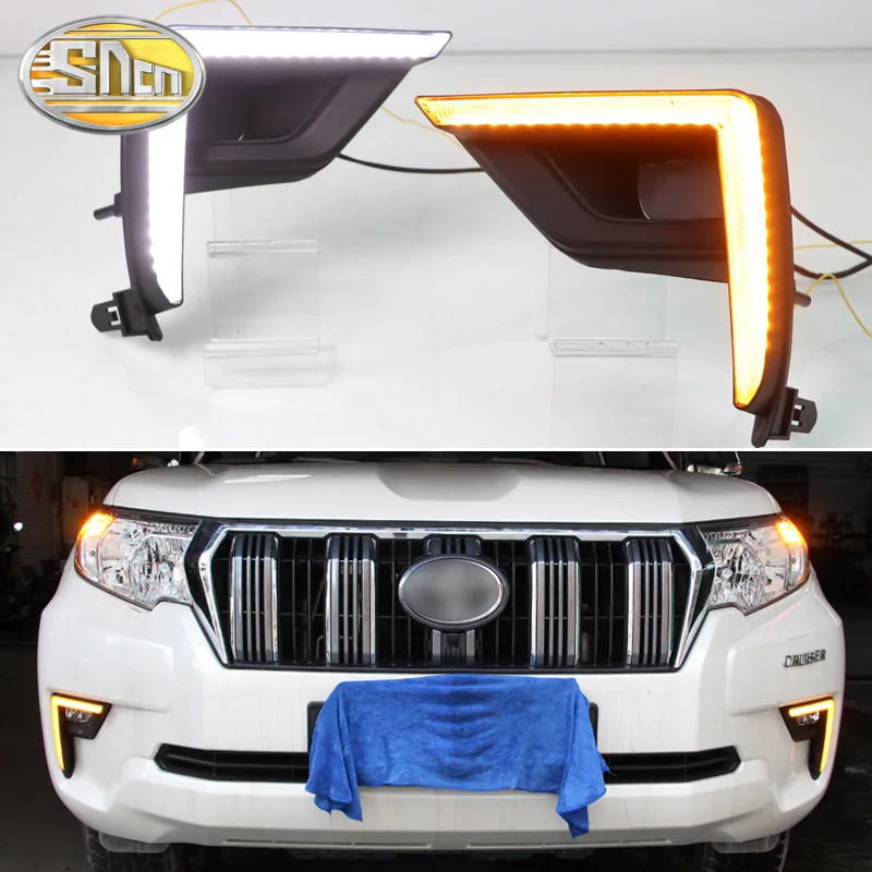 Для Toyota Land Cruiser Prado 2700 4000 FJ150 LC150 2018 2019 светодиодный дневные ходовые огни