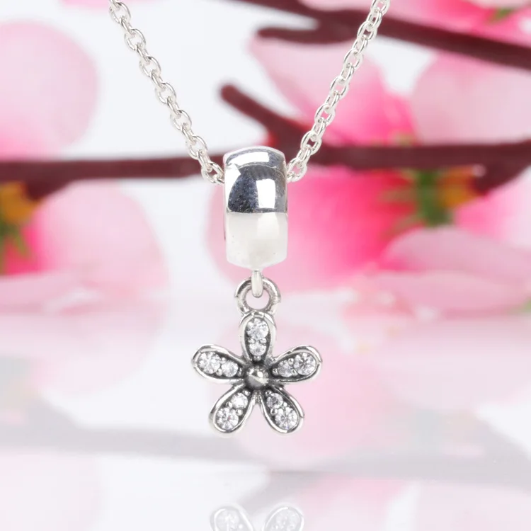 

Bewill S925 Sterling Silver Fashion Diamond Dazzling Daisy Pendant Bracelet Diy Pendant Accessories