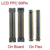 2pcs 50pin lcd display screen fpc connector on motherboard for xiaomi mi 8 mi8 8se mi8se usb charging plug port on flex cable