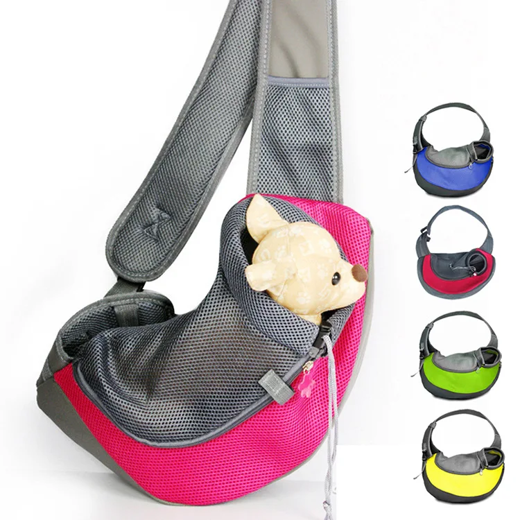 

Breathable Dog Carrier Outdoor Travel Handbag Pouch Mesh Shoulder Bag Sling Pet Travel Tote Cat Puppy Carrier