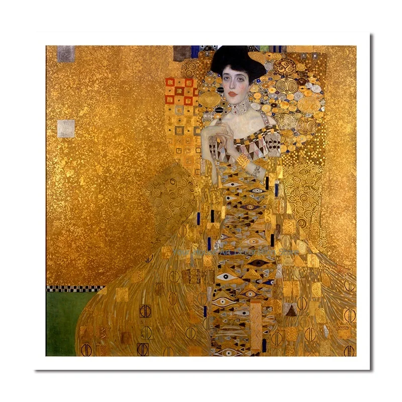 

Art Oil Canvas Paintings On The Wall Woman with Gold Clothes Posters and Prints Art Abstract Pictures for Living Room Decor