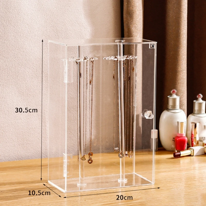 Прозрачная шкатулка для ювелирных изделий с ручкой и шарниром |