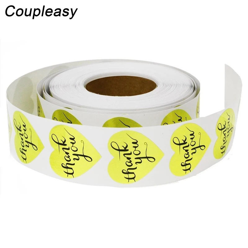 500 шт/рулон Золотой крафт-бумаги Спасибо стикер s 2 5 см/1 дюйм ручная работа