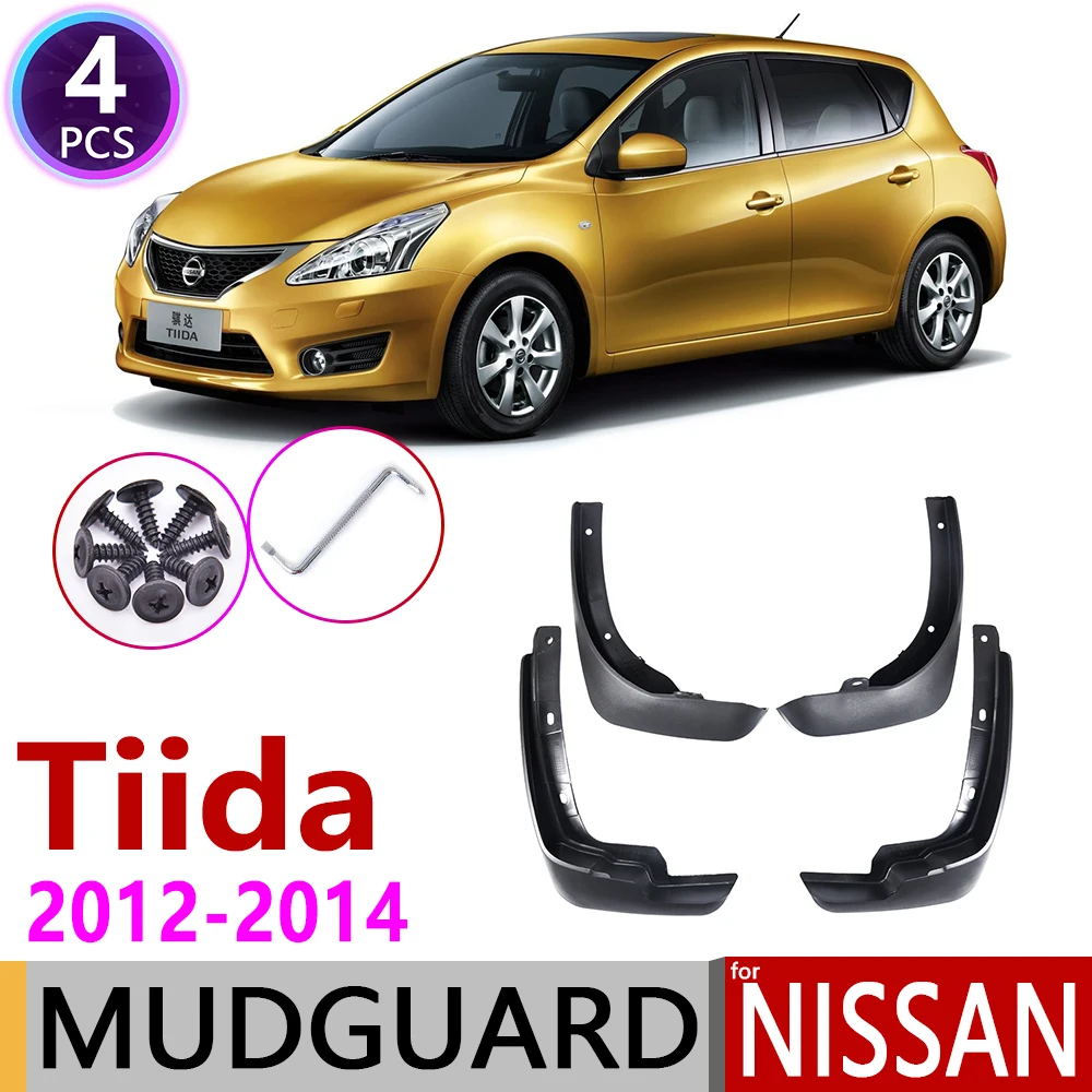 Спереди и сзади Автомобильные Брызговики для Nissan Tiida C12 Хэтчбек 2012 2013 2014 крыло
