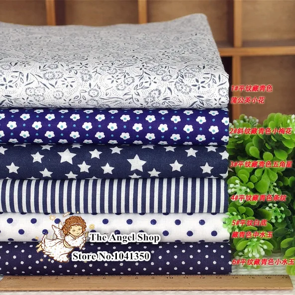 Тёмно синее очаровательное хлопчатобумажное одеяло в стиле ретро 6 видов отрезы