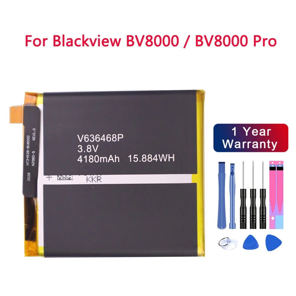 

100% Original Blackview 4180mAh V636468P BV 8000 Replacement Battery For Blackview BV8000 / BV8000 Pro Original Mobile Phone