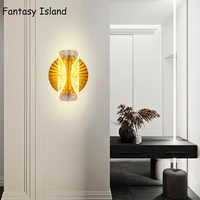 modern acrylic wall light for living room hallway bedroom bedside arts creative corridor aisle sconce light