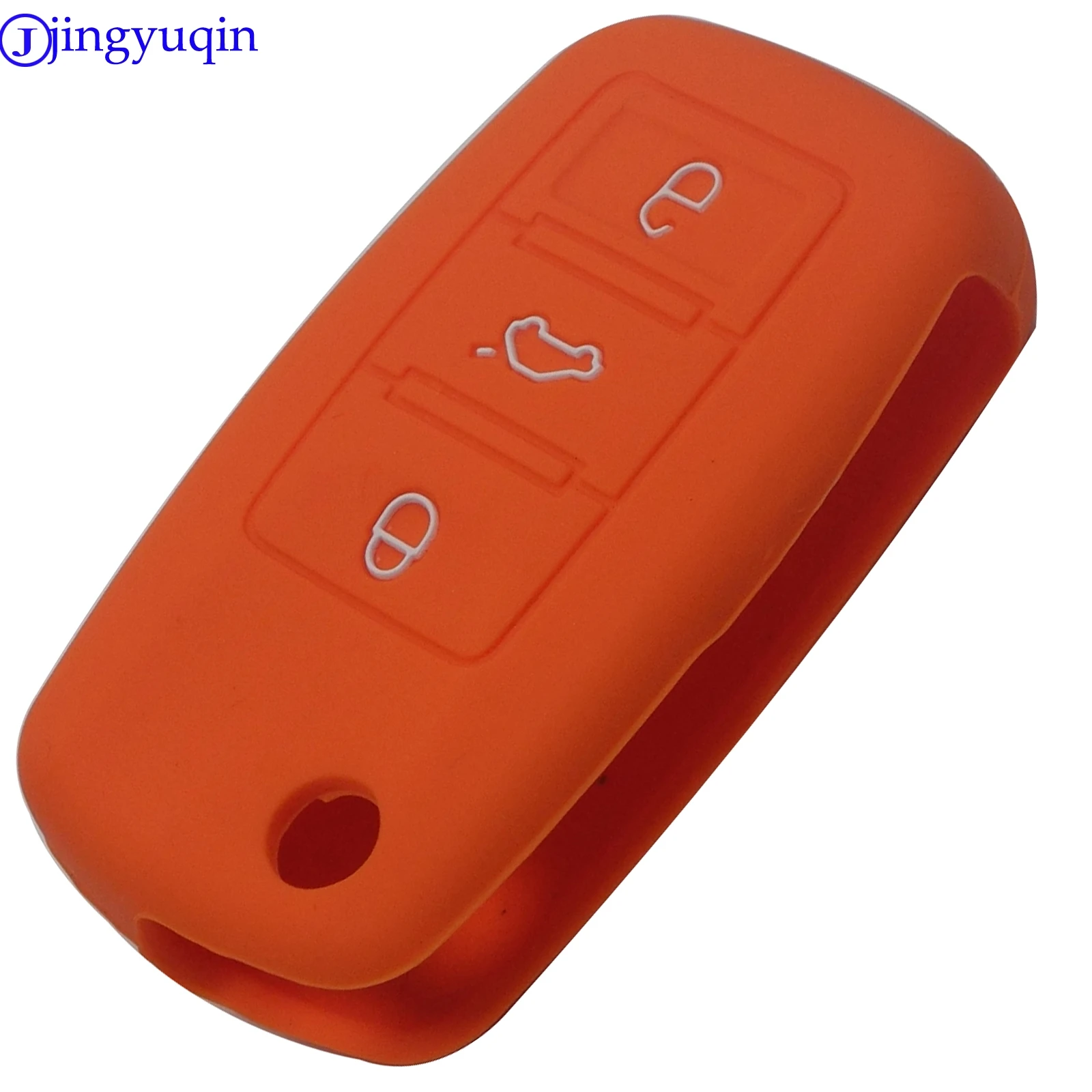 Jingyuqin 3B силиконовый чехол для ключей автомобиля для VW Golf Bora Jetta POLO Passat Skoda Superb Octavia Fabia SEAT Ibiza Leon Procted