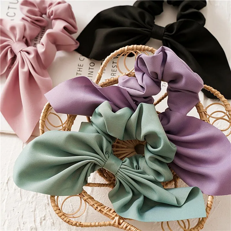 7 видов Новинка Яркие кроличьи ушки держатель для конского хвоста лента волос