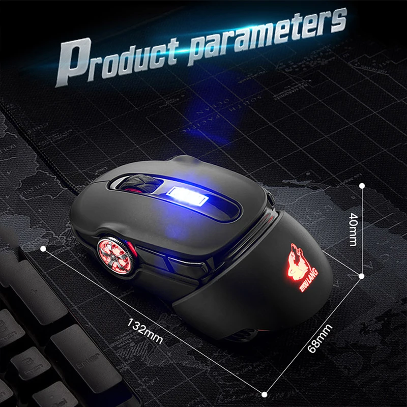 VicTsing V11 Проводная игровая мышь 6 клавиша механическое макропрограммирование игровая оптика 2400 dpi эргономичная RGB мышь с подсветкой