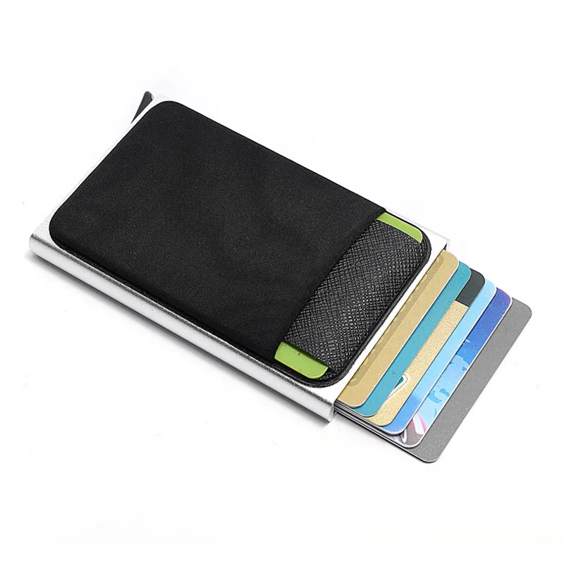 Rfid смарт-кошелек кредитный держатель для карт металлические тонкие мужские
