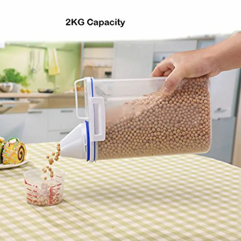 2Л Пластиковый Чехол для кухни контейнер хранения зерновых бобов риса | Дом и сад