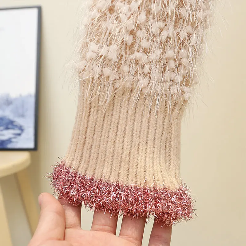 BOBOKATEER Fashion Autumn Winter Loose Pink Kawaii V neck Sweater Women Clothes White Fluffy Female Pullover New 2019 | Женская одежда