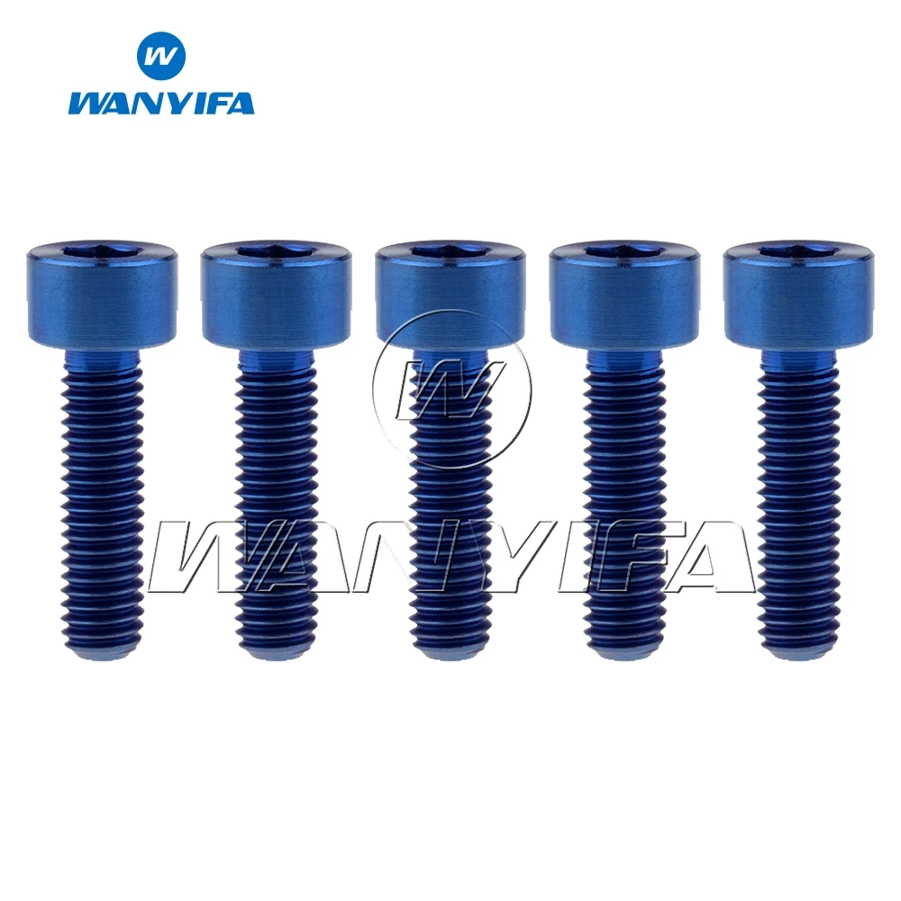 Болты для велосипеда с шестигранной головкой waniifa Ti из титана M5 x18mm 5 шт./лот