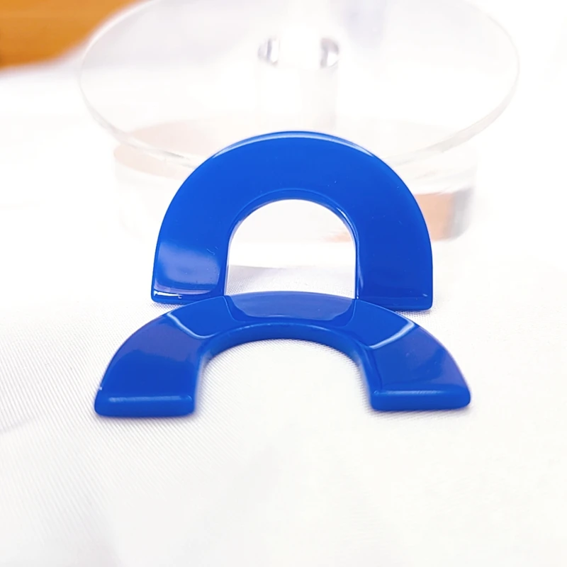 DIY конфетный Цвет Геометрическая c образная полукруглая акриловая нашивка