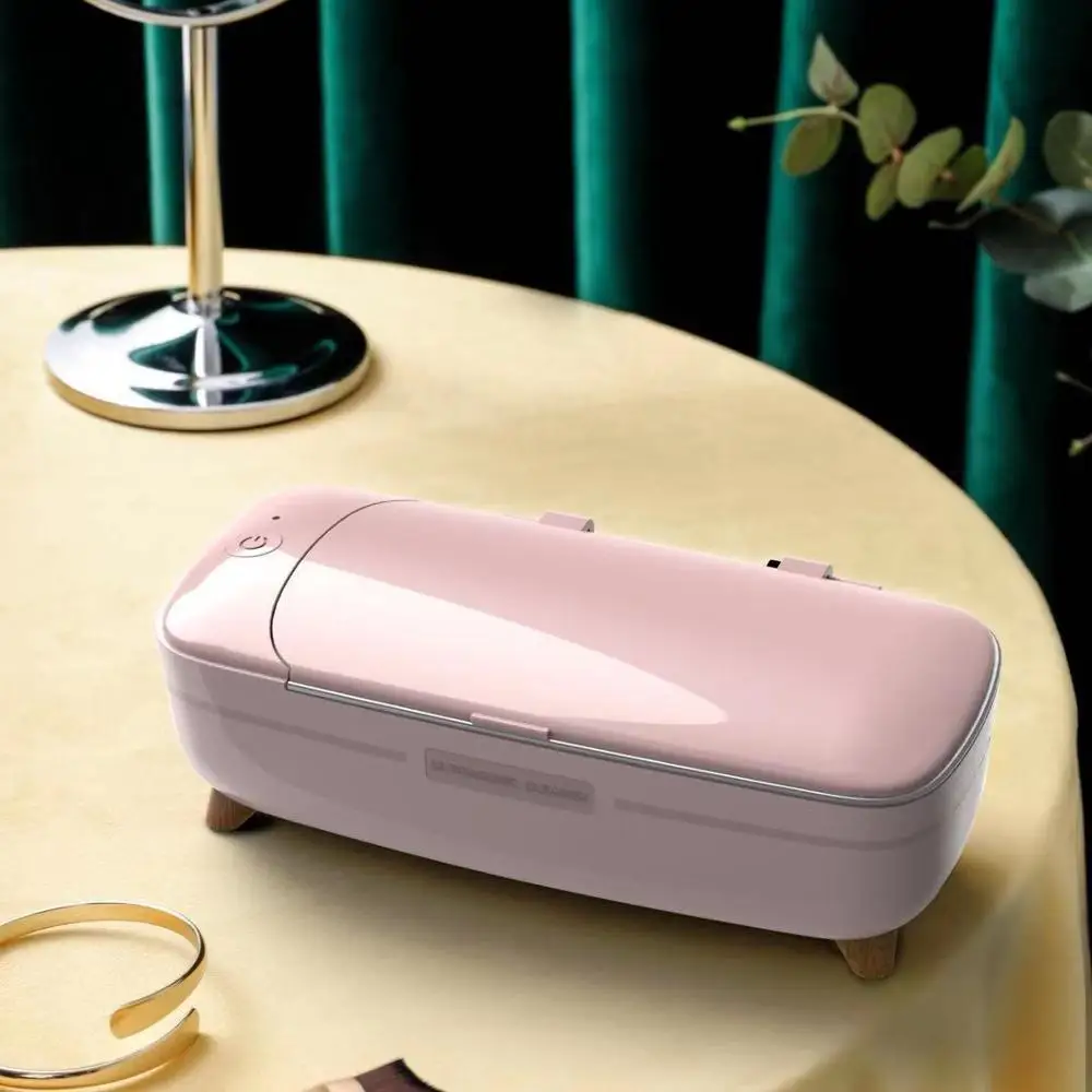 Миниатюрный Ультразвуковой очиститель машина для очистки очков 400 мл 47 кГц 15 Вт