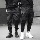 Новинка 2022, мужские трендовые брюки в европейском и американском стиле, модные повседневные Стрейчевые мужские брюки со множеством карманов