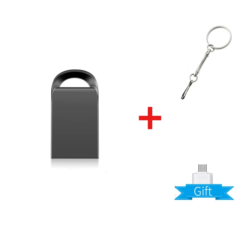 free micro adapter Мини-usb флэш-накопитель 128 Гб металлический накопитель 64 ГБ 32 ГБ 8 ГБ флеш-накопитель 16 ГБ 4 ГБ USB 3,0 usb карта памяти Бесплатный USB конвертер - Цвет: free micro adapter