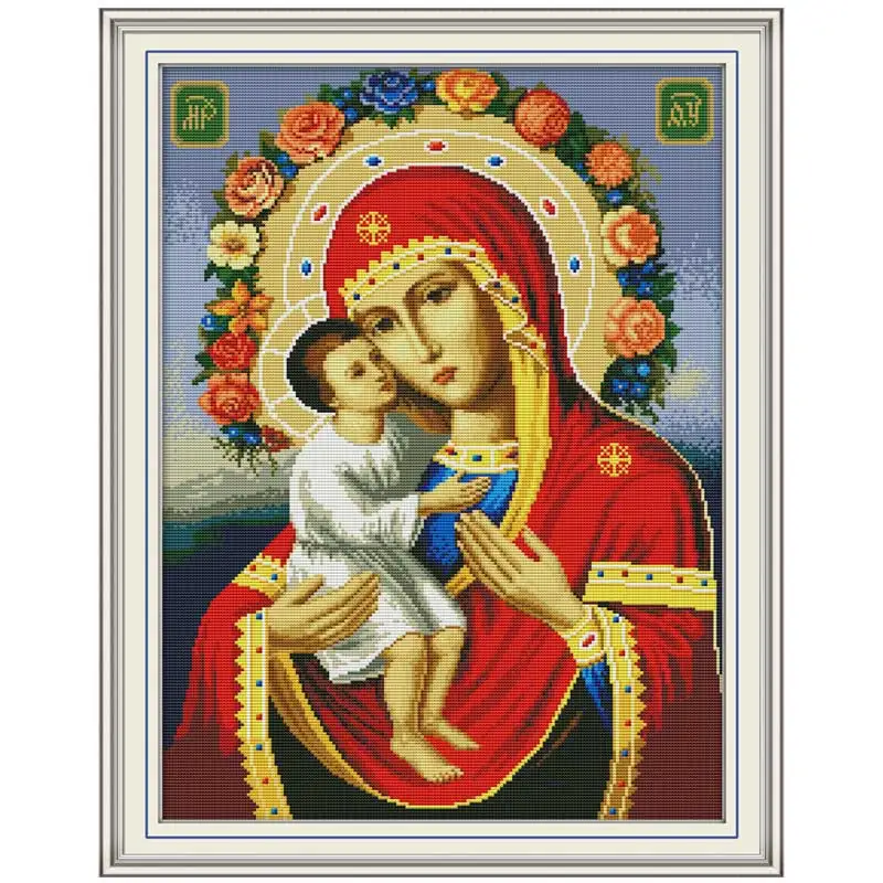 Картина религиозной фигуры рассчитанная на холст 11CT 14CT Набор для творчества