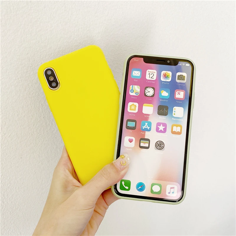 Желтый матовый прозрачный ТПУ чехол для Huawei Y7 Y6 Y5 Y9 Prime Pro 2017 2018 2019 II Мягкий