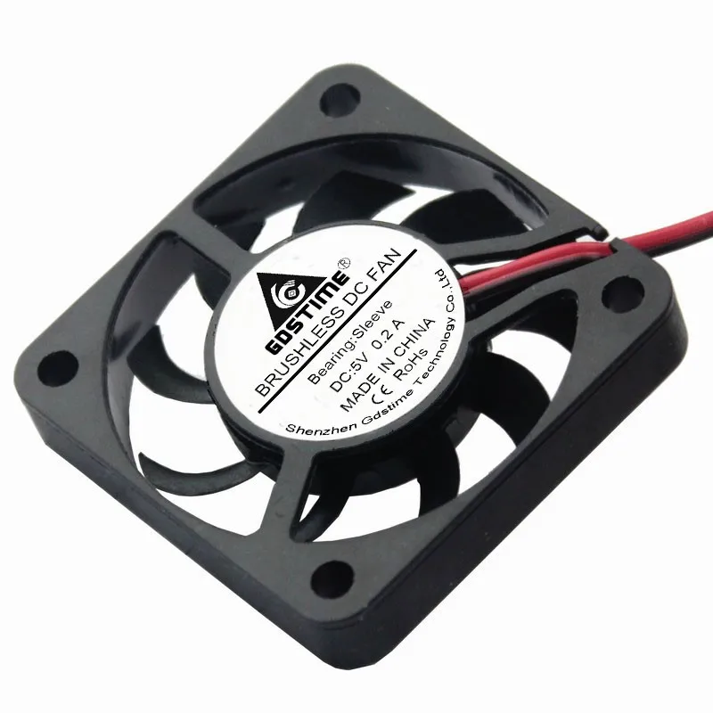 5 шт. Gdstime DC 5 в 40x40x7 мм небольшой охладитель 40 мм x 40 мм x 7 мм 2Pin DC Бесщеточный вентилятор охлаждения 40 мм x 7 мм 4 см Высокое качество 4007