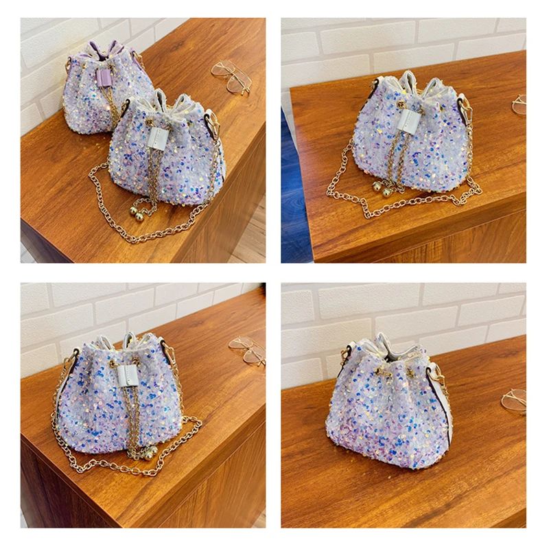 

Popular sequined small bag 2020 summer new trendy fashion net red messenger bag wild lady chain bag