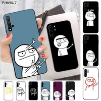fhnblj funny man middle finger black tpu soft phone case for huawei p8 p9 p10 p20 p30 p40 pro lite psmart 2019