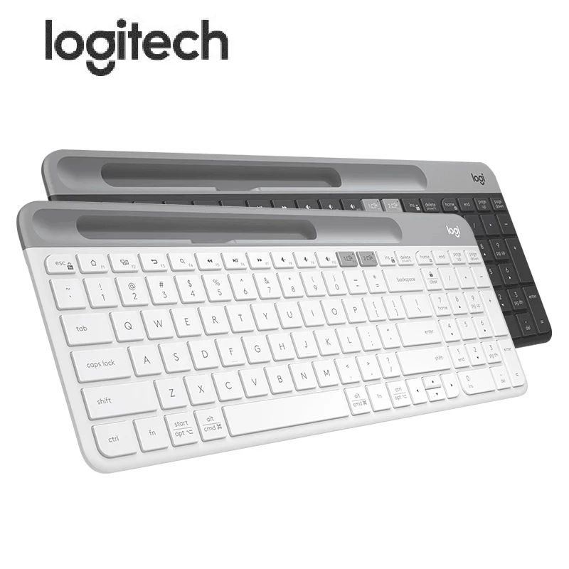 Ультратонкая Двухрежимная Беспроводная Клавиатура Logitech K580 с Bluetooth, 2,4 ГГц, Офисная Клавиатура с несколькими устройствами, подходит для ПК, планшета, телефона