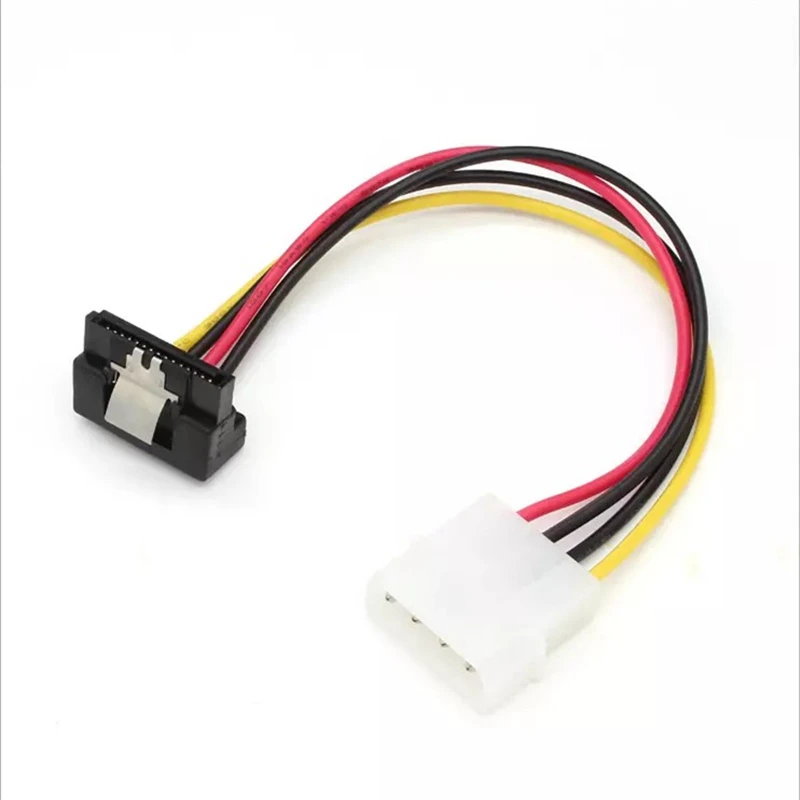IDE 4Pin Molex мама к SATA 15Pin 90 градусов с удлинителем для жесткого диска кабель питания