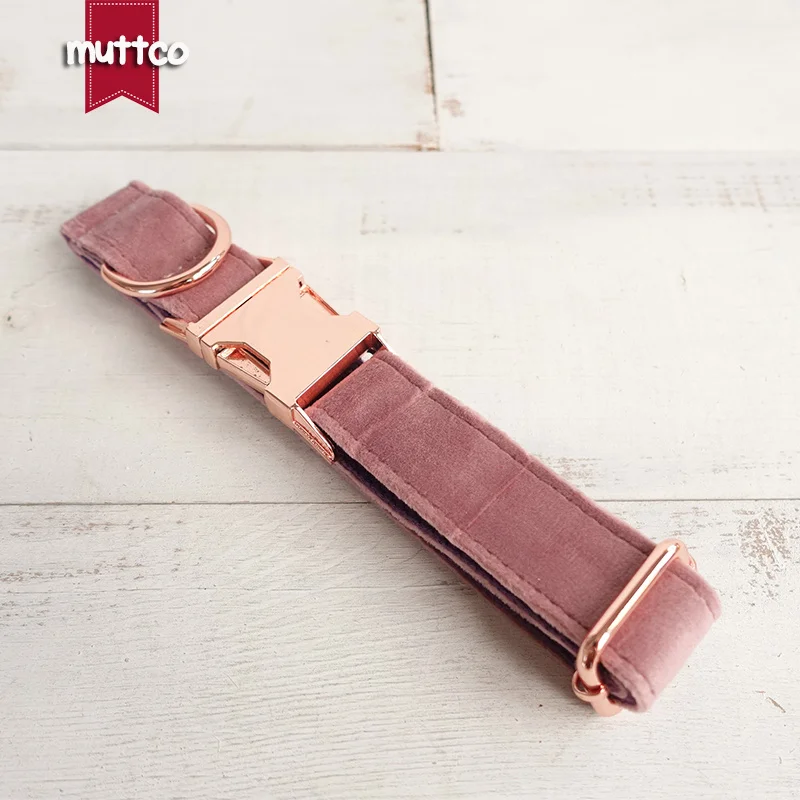 MUTTCO Регулируемый ошейник для собаки розовый ручной работы товары животных 5