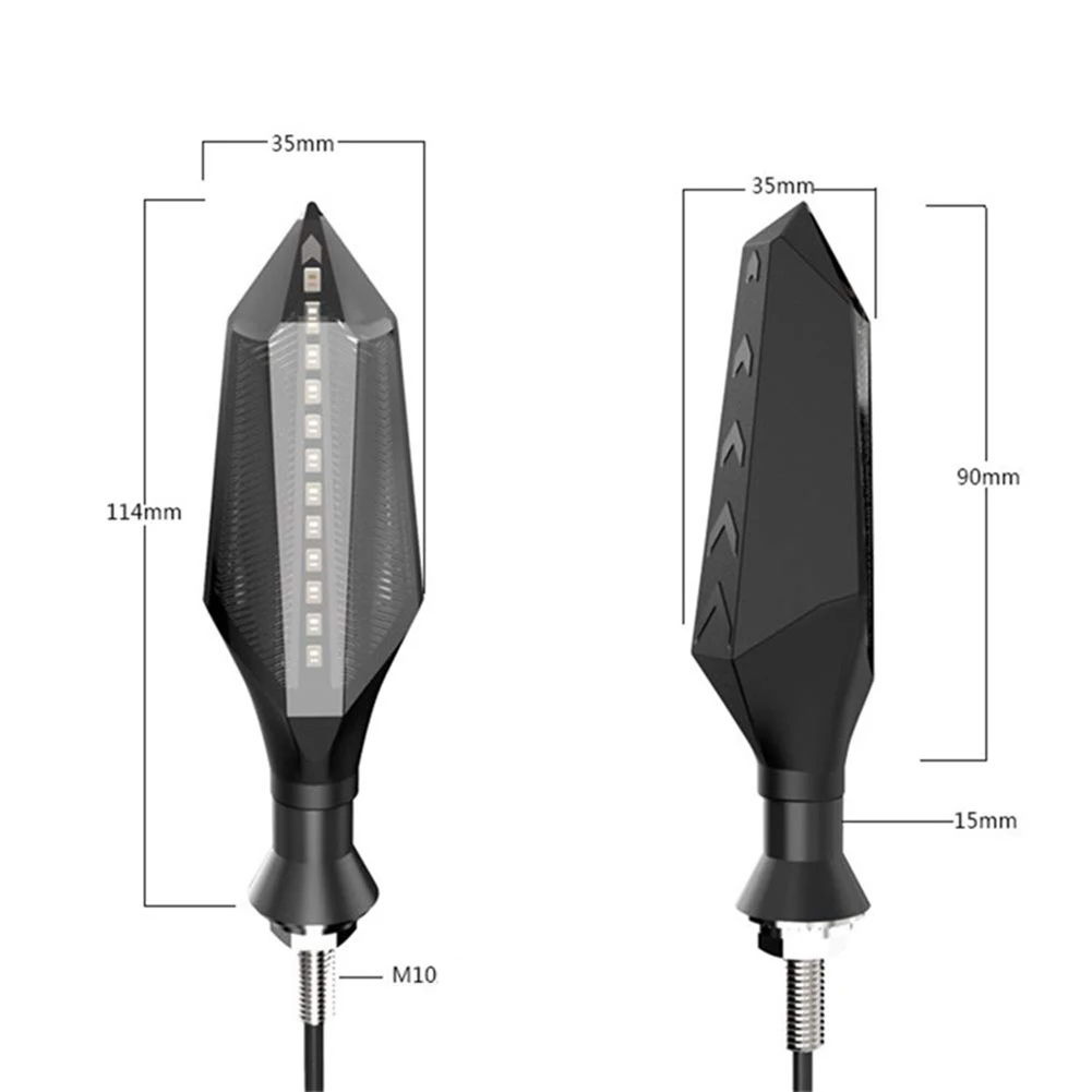 

50% HOT SALES!!!2Pcs Universal Flowing Water Motorcycle LED Turn Signal Indicator Light Lamp