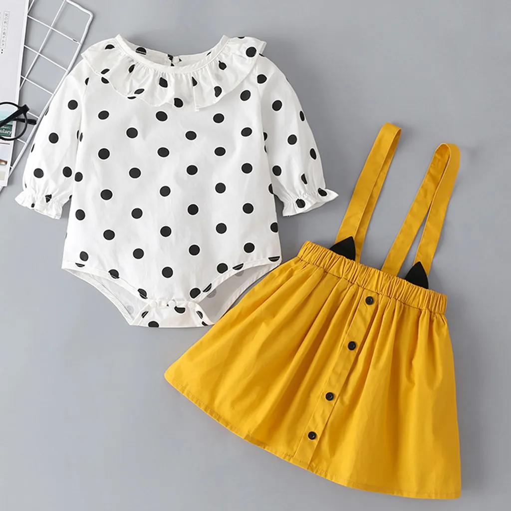 Одежда для маленьких девочек боди с длинными рукавами и круглым вырезом одежда