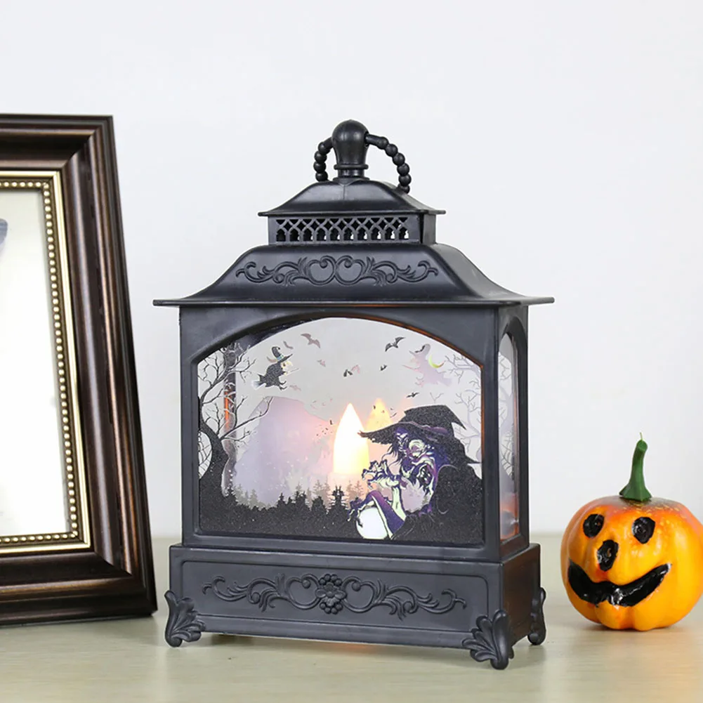 Vintage Halloween LED Light Lantern Simulation Flame Lamp Witch Ghost Hand Castle SkullCandle Party Bar Festival Ornament | Освещение